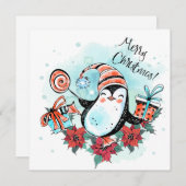 Vroege kerstfeestdag feestdagenkaart (Voorkant / Achterkant)