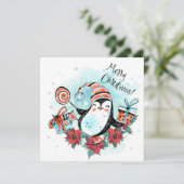 Vroege kerstfeestdag feestdagenkaart (Staand voorkant)