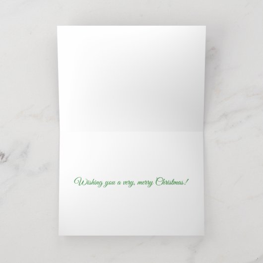 Vroege kerstfeestdag folie feestdagenkaart (Binnenlaag)