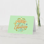 Vroege kerstfeestdag folie feestdagenkaart (Voorkant)