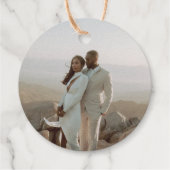 Vroege kerstfeestdag Foto Label (Achterkant)