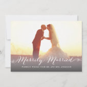 Vroege kerstfeestdag foto van gewoon gehuwd script kaart (Voorkant)