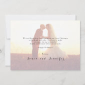 Vroege kerstfeestdag foto van gewoon gehuwd script kaart (Achterkant)