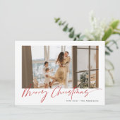 Vroege kerstfeestdag — Fotokaart Bedankkaart (Staand voorkant)