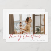 Vroege kerstfeestdag — Fotokaart Bedankkaart (Voorkant / Achterkant)