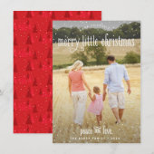 Vroege kerstfeestdag fotokaart feestdagenkaart (Voorkant / Achterkant)