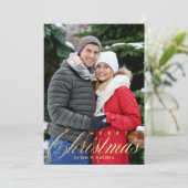 Vroege kerstfeestdag — Fotokaart Feestdagenkaart (Staand voorkant)