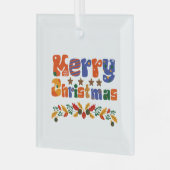 Vroege kerstfeestdag glas ornament (Voorkant links)