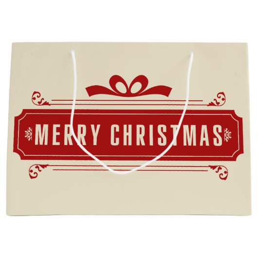 Vroege kerstfeestdag groot cadeauzakje (Voorkant)