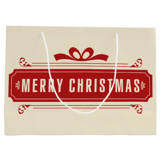 Vroege kerstfeestdag groot cadeauzakje (Achterkant)