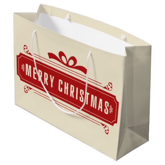 Vroege kerstfeestdag groot cadeauzakje (Achterkant Gekanteld)