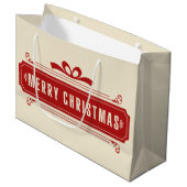 Vroege kerstfeestdag groot cadeauzakje (Voorkant Gekanteld)