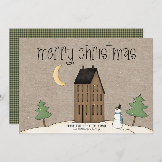 Vroege kerstfeestdag Kaart (Voorkant / Achterkant)