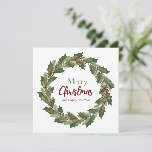 Vroege kerstfeestdag kaart (Staand voorkant)