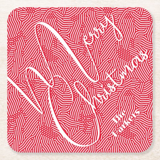 Vroege kerstfeestdag kartonnen onderzetters (Voorkant)