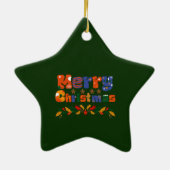 Vroege kerstfeestdag keramisch ornament (Achterkant)