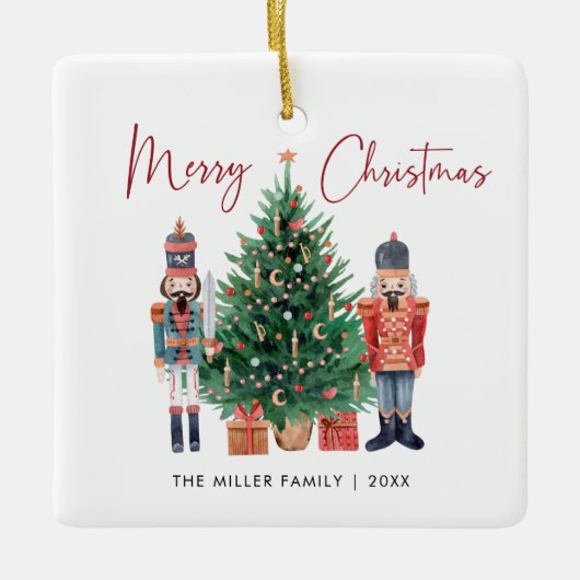 Vroege kerstfeestdag keramisch ornament (Voorkant)