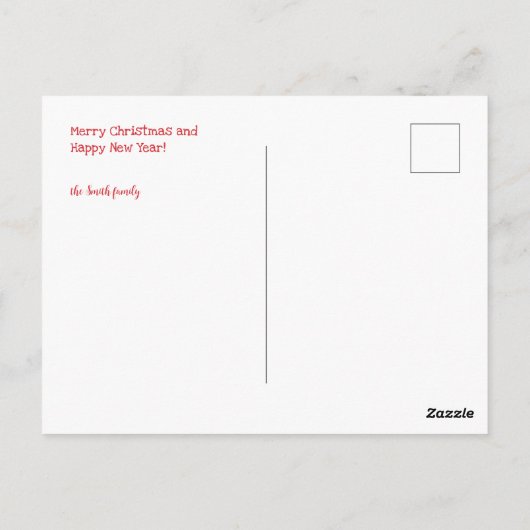 Vroege kerstfeestdag met aangepaste foto's en teks briefkaart (Achterkant)