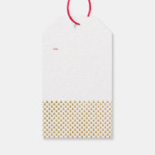 Vroege kerstfeestdag met goudbomen Folie Cadeaulabel (Achterkant)