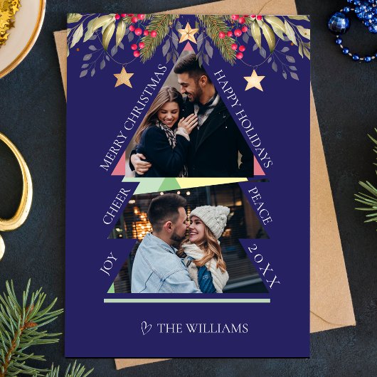 Vroege kerstfeestdag met meerdere foto's Kaart