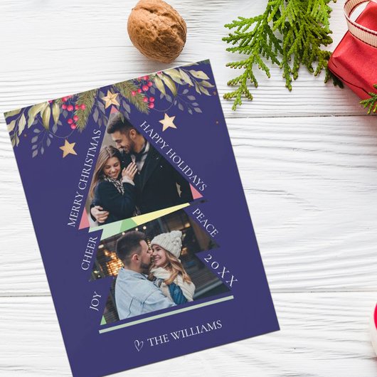 Vroege kerstfeestdag met meerdere foto's Kaart