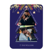 Vroege kerstfeestdag met meerdere foto's Kaart Magneet (Verticaal)