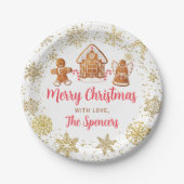 Vroege kerstfeestdag papieren bordje (Voorkant)