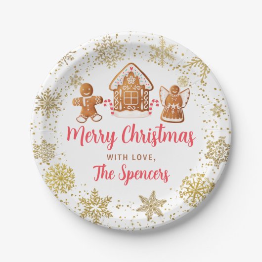 Vroege kerstfeestdag papieren bordje (Voorkant)