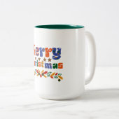 Vroege kerstfeestdag tweekleurige koffiemok (Voorkant rechts)