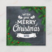 Vroege kerstfeestdag vierkante visitekaartje (Voorkant)