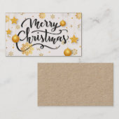 Vroege kerstfeestdag visitekaartje (Voorkant / Achterkant)