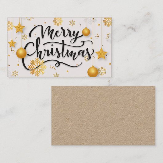 Vroege kerstfeestdag visitekaartje (Voorkant / Achterkant)
