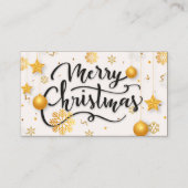 Vroege kerstfeestdag visitekaartje (Voorkant)