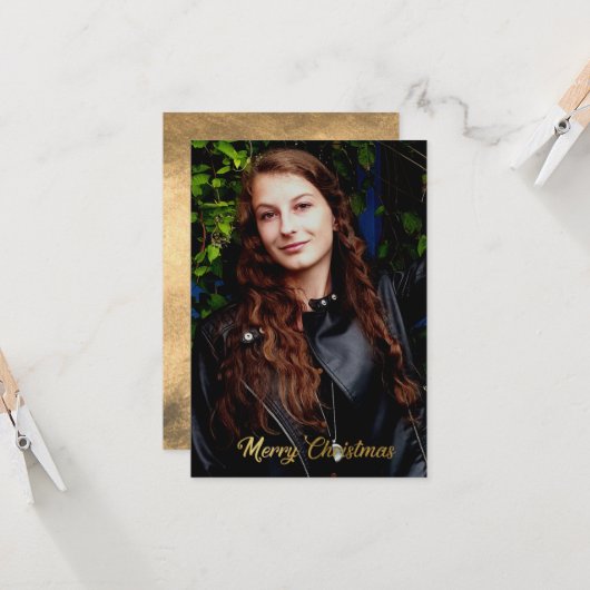 Vroege kerstfeestdagen Gold Kaart (Voorkant / Achterkant in situ)