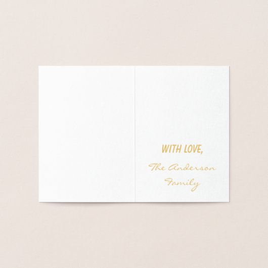 Vroege kerstfeestdagen met gouden kerstbomen folie kaarten (Binnen)