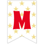 Vroege kerstfeestdagen met gouden sterren Santa Fu Vlaggetjes (Eerste vlag)