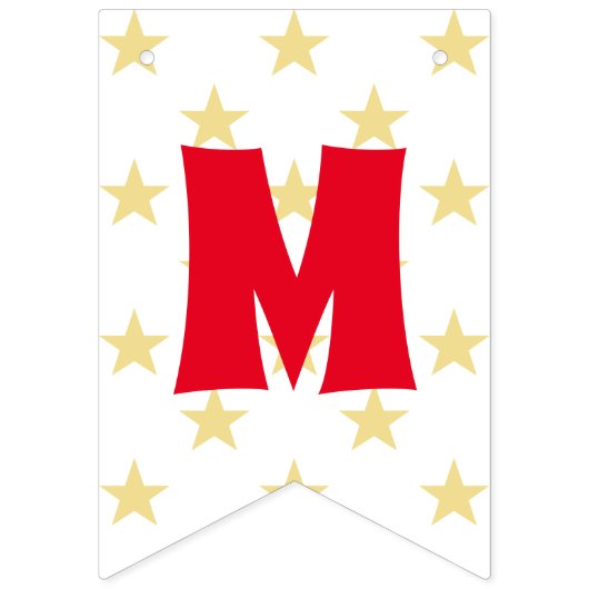 Vroege kerstfeestdagen met gouden sterren Santa Fu Vlaggetjes (Eerste vlag)