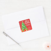 Vroege kerstfeestelijke Feestdagen Bedrijfskritiek Vierkante Sticker (Envelop)