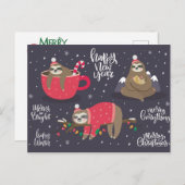 Vroege kerstfeestjes feestdagenkaart (Voorkant / Achterkant)