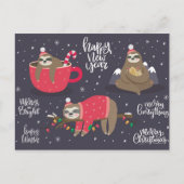 Vroege kerstfeestjes feestdagenkaart (Voorkant)