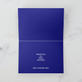 Vroege kerstfeestjes Gold Foil en Blue Feestdagen Kaart (Binnen)