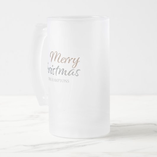 Vroege kerstfeestjes Silver en Gold Glitter - Aang Matglas Bierpul (Voorkant links)
