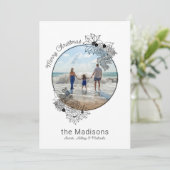 Vroege kerstflesjes Lijst-vakantiekaart Feestdagenkaart (Staand voorkant)