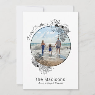 Vroege kerstflesjes Lijst-vakantiekaart Feestdagenkaart