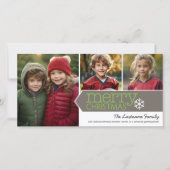 Vroege kerstfoto - 3 foto's feestdagenkaart (Voorkant)