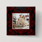 Vroege kerstfoto blauwe Button (Voorkant)