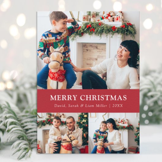 Vroege kerstfoto Collage Holiday Kaart