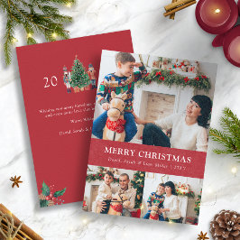 Vroege kerstfoto Collage Holiday Kaart