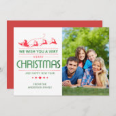 Vroege kerstfoto-feestdag | Kerstmis Feestdagenkaart (Voorkant / Achterkant)