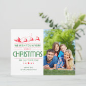 Vroege kerstfoto-feestdag | Kerstmis Feestdagenkaart (Staand voorkant)